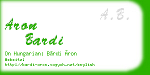 aron bardi business card
