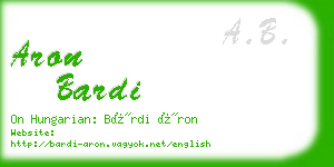 aron bardi business card